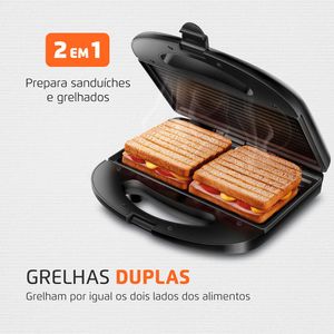 Sanduicheira-Mondial-Master-Grill-Preta